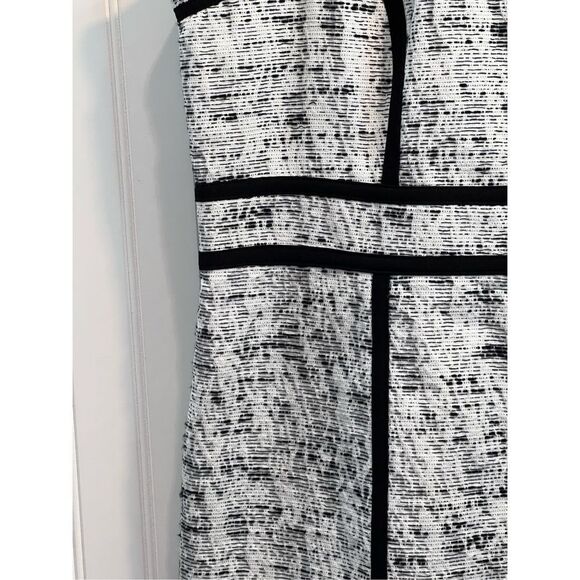 Dana Buchman Tweed Dress Women’s 16 Black White Pencil Contrast Details Classic - Picture 7 of 16